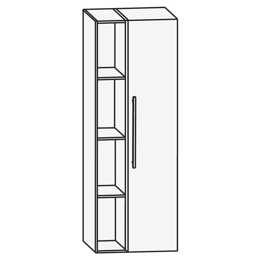 Armoire moyen LAGUNA
50 x 128 x 30 cm
armoire de tablette, 1 porte
charnières à droite, 1 élément
ouvert à gauche