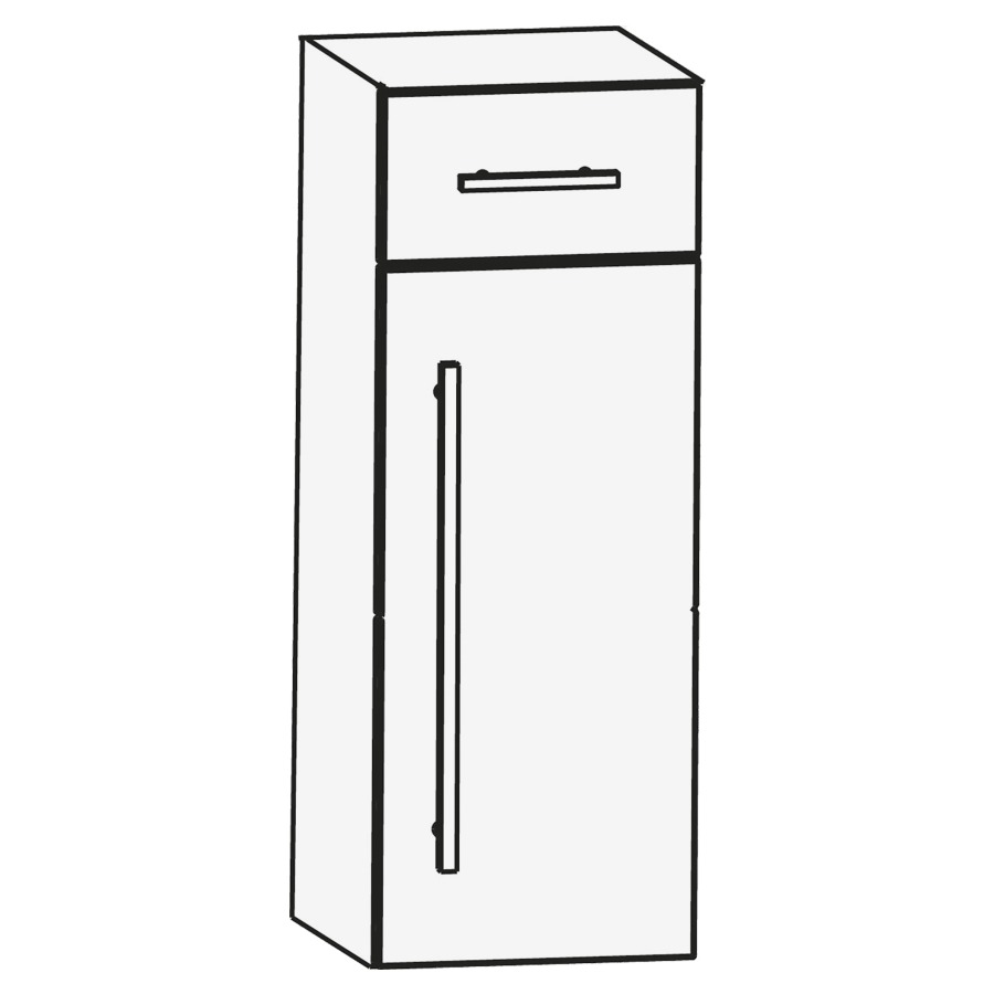 Armoire mi-haute LAGUNA
30 x 80 x 30 cm
1 tiroir, armoire de tablette
1 porte charnières à droite