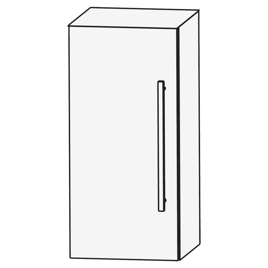Armoire mi-haute LAGUNA
40 x 80 x 30 cm
armoire de tablette, 1 porte
charnières à gauche