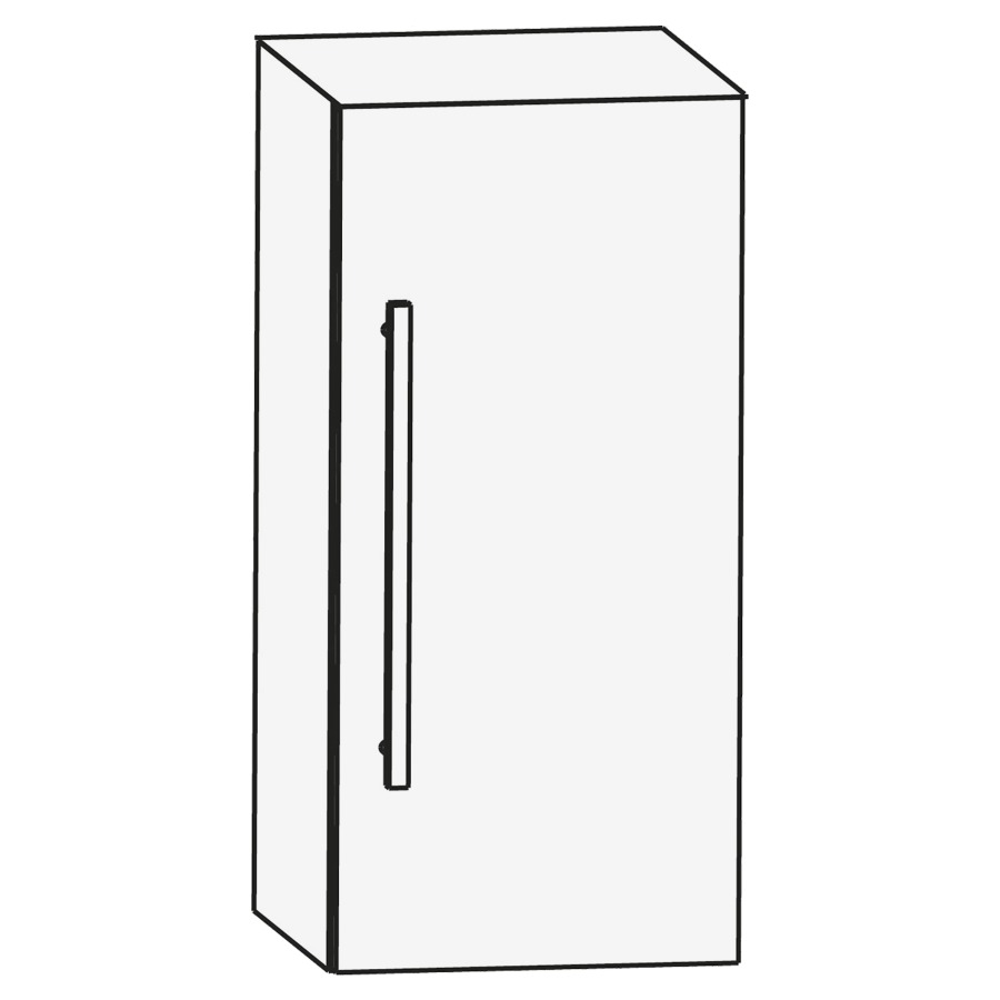 Armoire mi-haute LAGUNA
40 x 80 x 30 cm
armoire de tablette, 1 porte
charnières à droite