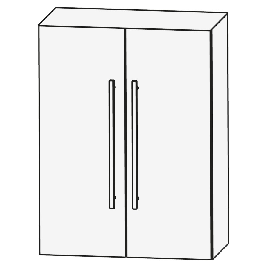 Armoire mi-haute LAGUNA
60 x 80 x 30 cm
armoire de tablette, 2 portes