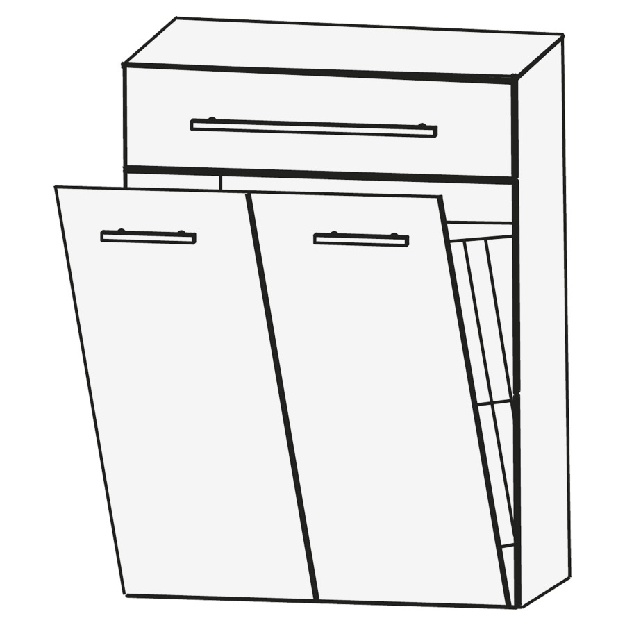 Armoire mi-haute LAGUNA
60 x 80 x 30 cm
1 tiroir, 1 bascule à linge