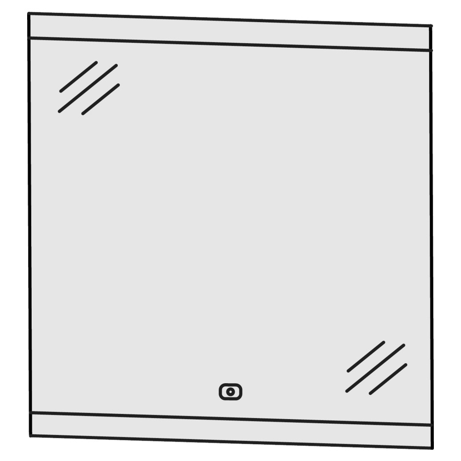 Miroir lumineux LAGUNA
60,0 x 64,0 x 2,8 cm, 17,1 W
éclairage LED en haut et en
bas, 1 palpeur pour éclairage-
Emotion, 1 convertisseur LED