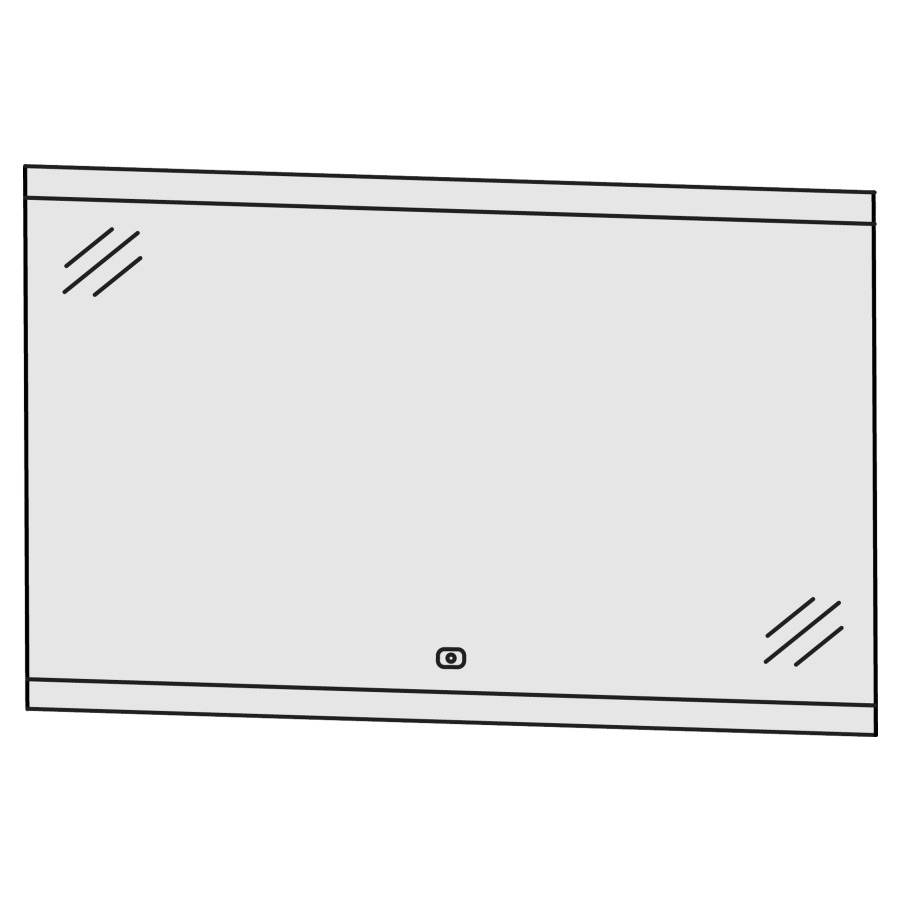 Miroir lumineux LAGUNA
100,0 x 64,0 x 2,8 cm, 29,5 W
éclairage LED en haut et en
bas, 1 palpeur pour éclairage-
Emotion, 1 convertisseur LED