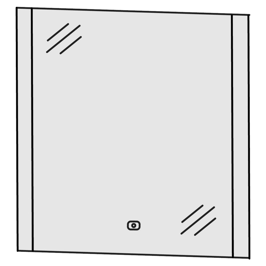 Miroir lumineux LAGUNA
60,0 x 64,0 x 2,8 cm
éclairage LED à droite et à
gauche, 1 palpeur pour
éclairage-Emotion 18,6 W
1 convertisseur 30 W