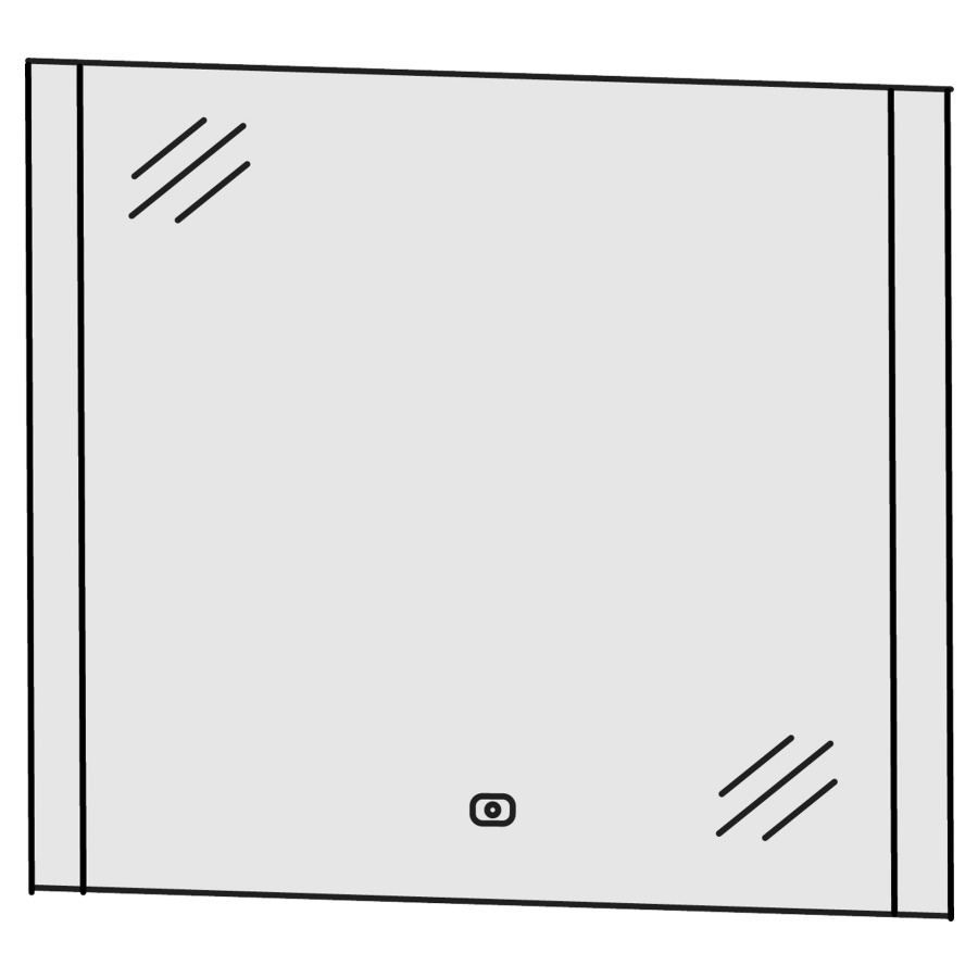 Miroir lumineux LAGUNA
70,0 x 64,0 x 2,8 cm
éclairage LED à droite et à
gauche, 1 palpeur pour
éclairage-Emotion 18,6 W
1 convertisseur 30 W