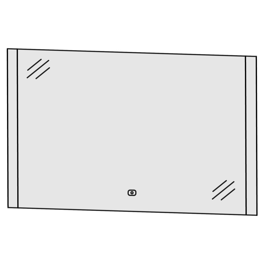 Miroir lumineux LAGUNA
100,0 x 64,0 x 2,8 cm
éclairage LED à droite et à
gauche, 1 palpeur pour
éclairage-Emotion 18,6 W
1 convertisseur 30 W