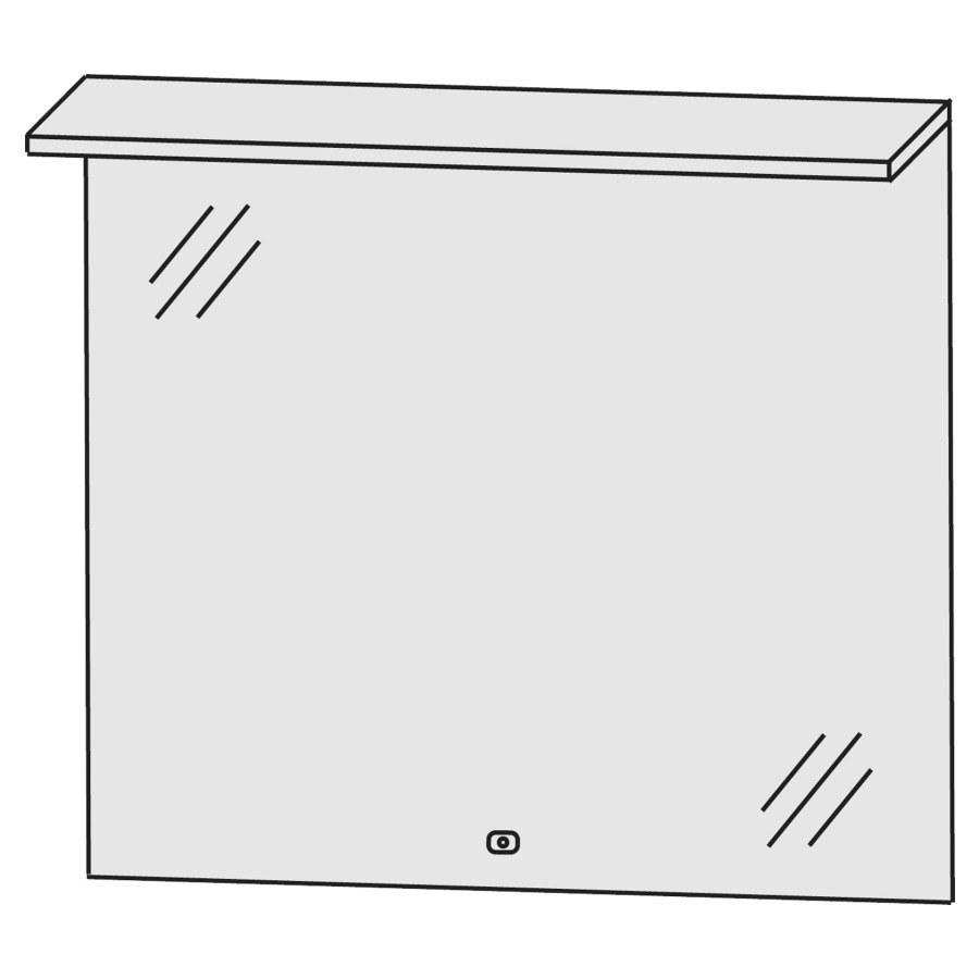 Miroir lumineux LAGUNA
70,0 x 65,2 x 9,1 cm, 20,2 W
éclairage de surface LED en
haut, 1 palpeur pour
éclairage-Emotion
1 convertisseur LED
