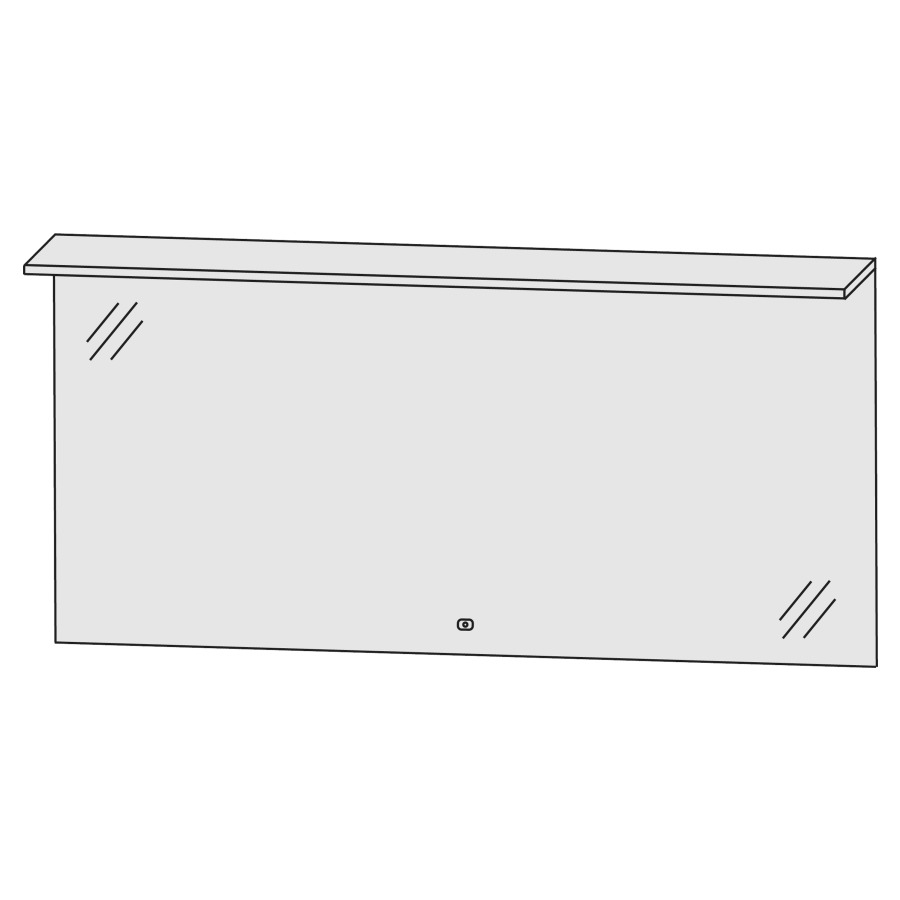 Miroir lumineux LAGUNA
130,0 x 65,2 x 9,1 cm, 38,8 W
éclairage de surface LED en
haut, 1 palpeur pour
éclairage-Emotion
1 convertisseur LED
