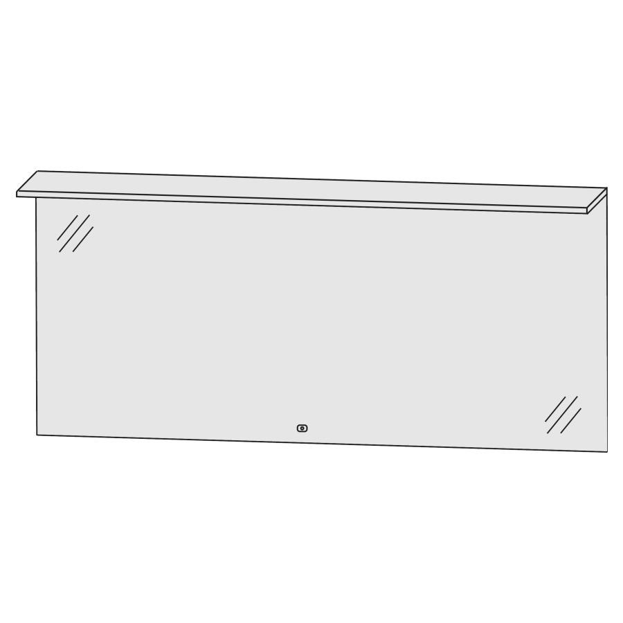 Miroir lumineux LAGUNA
140,0 x 65,2 x 9,1 cm, 41,9 W
éclairage de surface LED en
haut, 1 palpeur pour
éclairage-Emotion
1 convertisseur LED