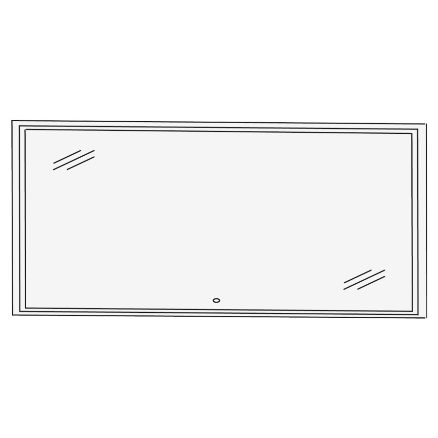 Miroir lumineux CONCEPT LINE
LED, 160 x 64 x 2,8 cm
éclairage LED périphérique
éclairage LED indirecte en
retrait, 1 palpeur pour
éclairage-Emotion
55 W/4675 lumes
1 convertisseur 60 W