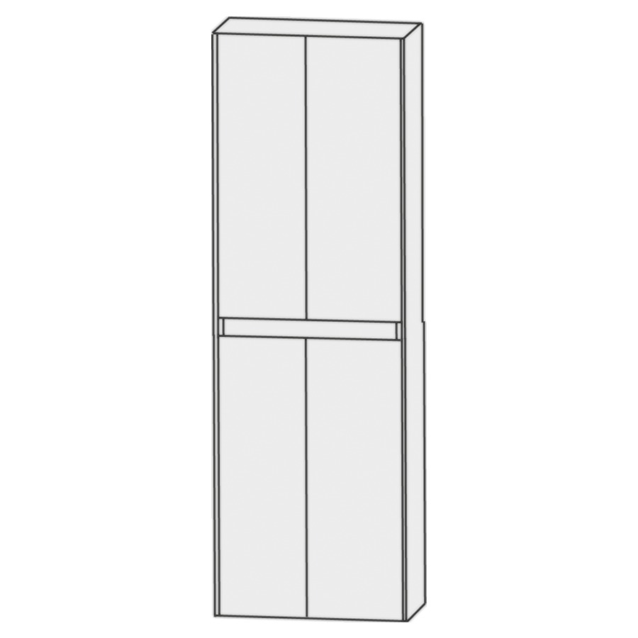 Armoire haute HIGH LINE
62 x 162,8 x 32 cm
armoire de tablette, 4 portes
4 tablettes