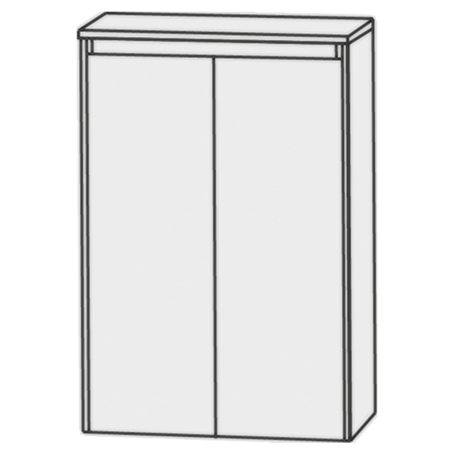 Armoire mi-haute HIGH LINE
62,5 x 84 x 32,2 cm
armoire de tablette, 2 portes
2 tablettes