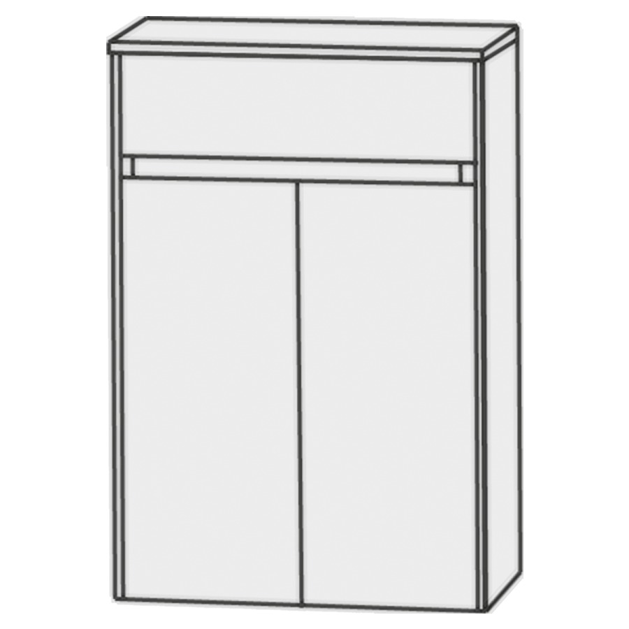 Armoire mi-haute HIGH LINE
62,5 x 84 x 32,2 cm
1 tiroir, armoire de tablette
2 portes, 1 tablette
