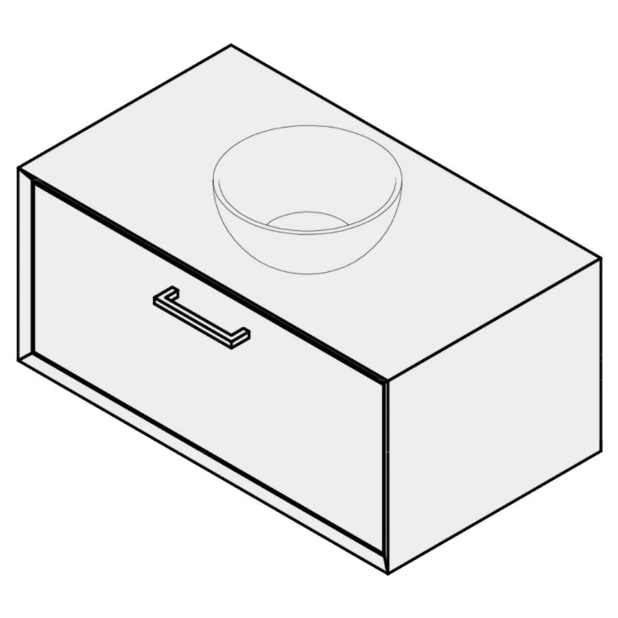 Combinaison de meuble VARANO
70 x 40 x 51 cm
pour 1 lavabo à poser
entraxe selon les indications
élément de tiroir, 1&nbsp;tiroir
Legrabox noir
poignée selon collection