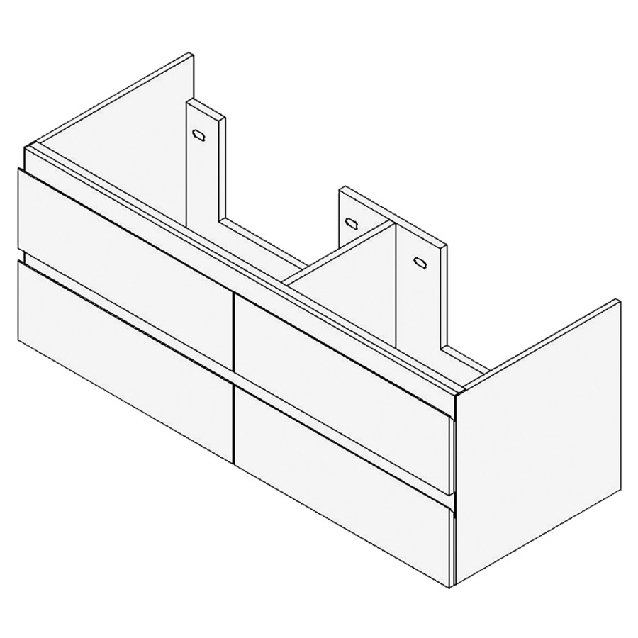 Élément inférieur  Falco
Largeur x Profondeur x Hauteur
fixé selon le lavabo
pour lavabo jusqu'à 120 cm
2&nbsp;éléments de tiroir, 2&nbsp;tiroirs chacune
FABRICANT NUMÉRO D'ARTICLE DU 
LAVABO À INDIQUER LORS DE LA 
COMMANDE