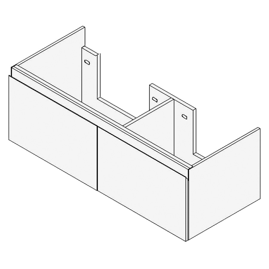 Élément inférieur  Falco
Largeur x Profondeur x Hauteur
fixé selon le lavabo
pour lavabo jusqu'à 130 cm
2&nbsp;éléments de tiroir, 1&nbsp;tiroir chacune
FABRICANT NUMÉRO D'ARTICLE DU 
LAVABO À INDIQUER LORS DE LA 
COMMANDE