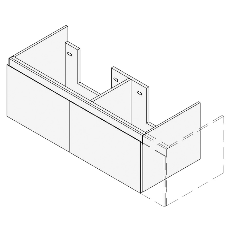 Élément inférieur  Falco
Largeur x Profondeur x Hauteur
fixé selon le lavabo
pour lavabo jusqu'à 151-180 cm
2&nbsp;éléments de tiroir, 1&nbsp;tiroir chacune
FABRICANT NUMÉRO D'ARTICLE DU 
LAVABO À INDIQUER LORS DE LA 
COMMANDE