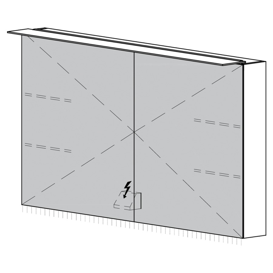 Armoire de toilette Glacier AP
100.4 x 70.5 x 14.8 cm
2&nbsp;portes à double miroir
éclairage LED 4000 Kelvin
appareil de commande DALI
dimmable sur l'installation domestique
1&nbsp;prise double en bas à gauche
en face des charnières, IP24