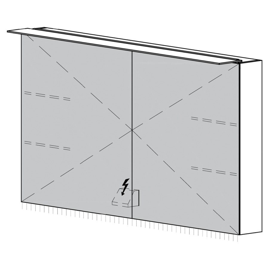 Armoire de toilette Glacier AP
130.4 x 70.5 x 14.8 cm
2&nbsp;portes à double miroir
éclairage LED 4000 Kelvin
appareil de commande DALI
dimmable sur l'installation domestique
1&nbsp;prise double en bas à gauche
en face des charnières, IP24