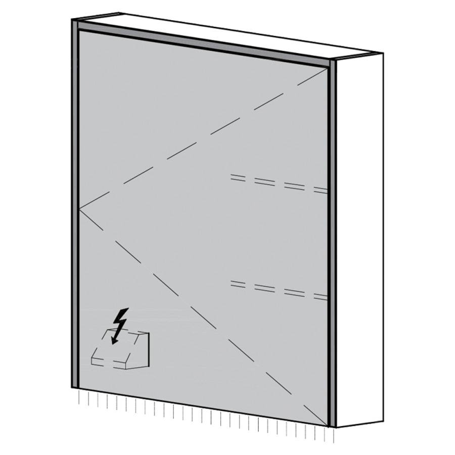 Armoire de toilette Trina AP
60.8 x 70.5 x 14.8 cm
1&nbsp;porte à double miroir, charnière à droite
éclairage LED 3 côtés, 4000 Kelvin
éclairage LED indirect vers le bas
appareil de commande DALI
dimmable sur l'installation domestique
1&nbsp;prise double en bas à gauche
IP24