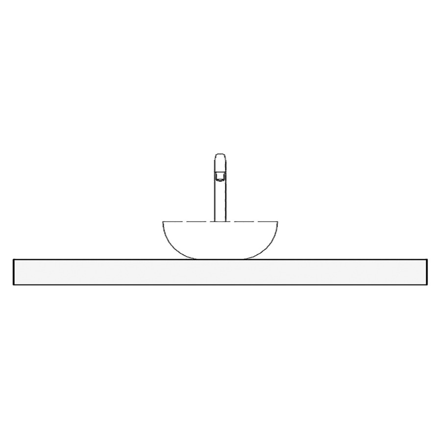 Table de lavabo Massivholz
140 x 2 x 51 cm
pour 1 lavabo à poser
entraxe selon les indications