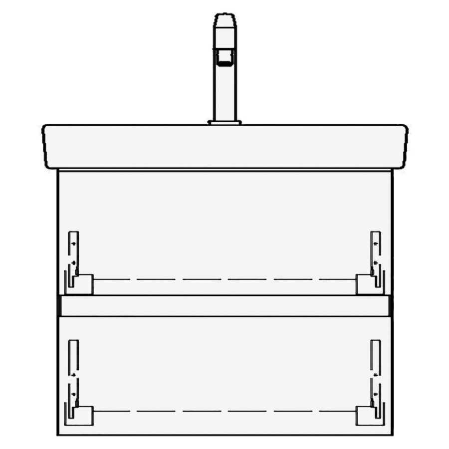 Élément inférieur
SUBWAY 2 GATTO
55,0 x 44,0 x 43,5 cm
pour lavabo Subway 2.0 60 cm
élément à 2 tiroirs
