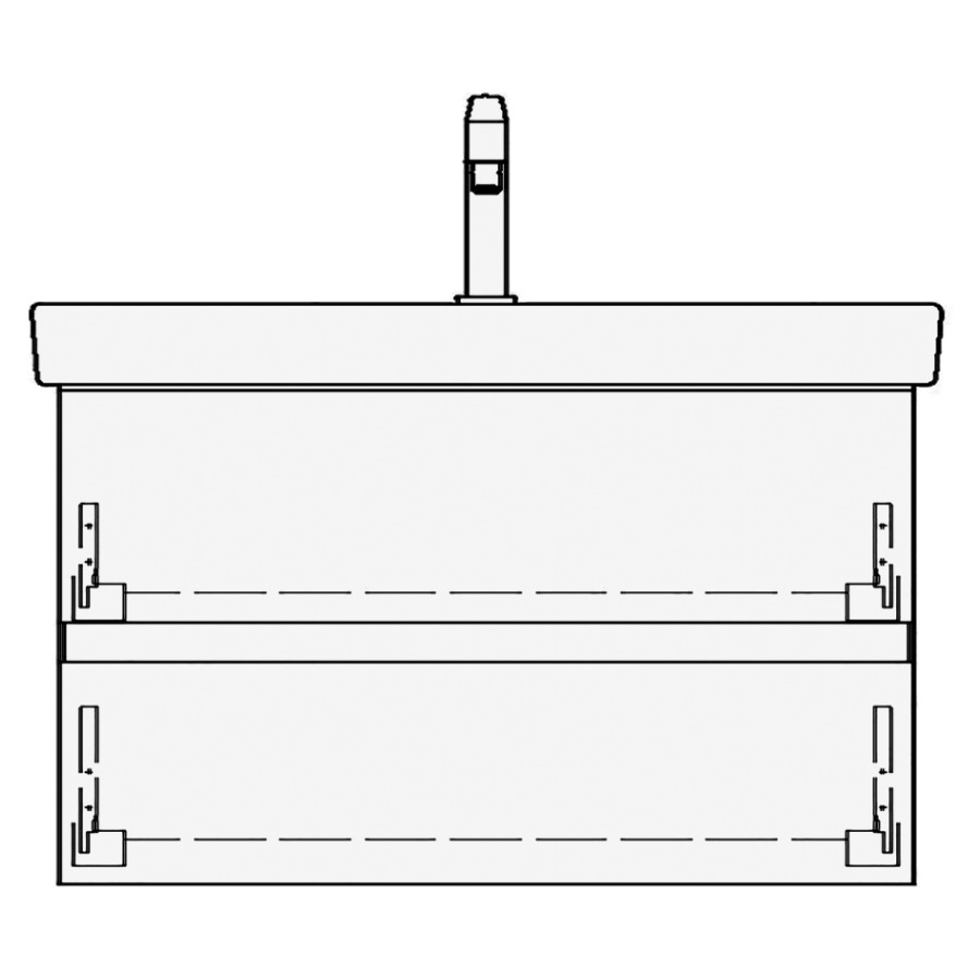 Élément inférieur
SUBWAY 2 GATTO
75,0 x 44,0 x 43,5 cm
pour lavabo Subway 2.0 80 cm
élément à 2 tiroirs