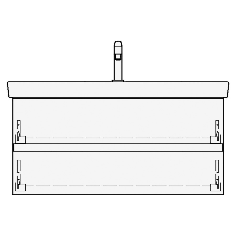 Élément inférieur
SUBWAY 2 GATTO
95,0 x 44,0 x 43,5 cm
pour lavabo Subway 2.0 100 cm
élément à 2 tiroirs