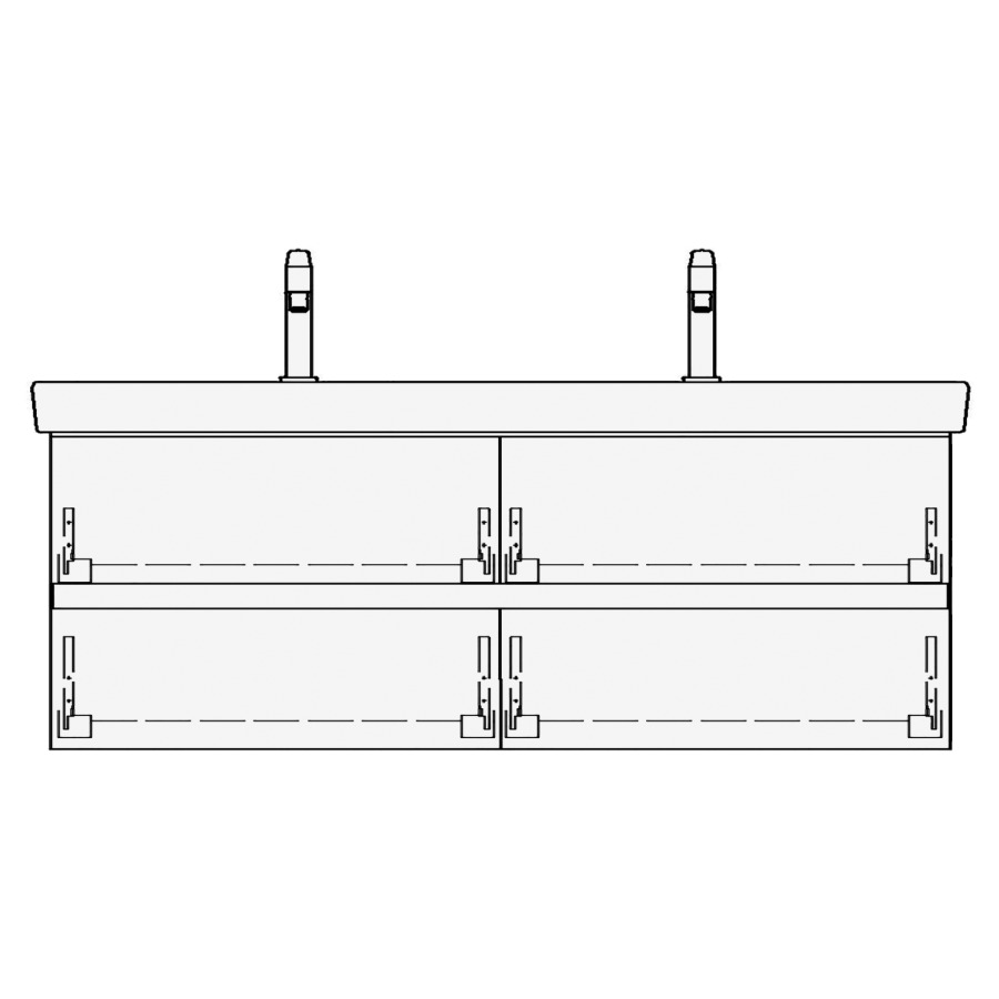 Élément inférieur
SUBWAY 2 GATTO
125,0 x 44,0 x 43,5 cm
pour lavabo double Subway 2.0
130 cm, 2 éléments à chacune
2 tiroirs