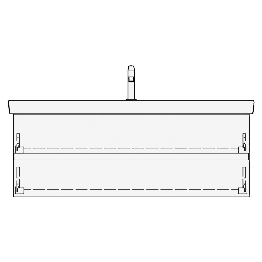 Élément inférieur
SUBWAY 2 GATTO
125,0 x 44,0 x 43,5 cm
pour lavabo Subway 2.0 130 cm
avec 1 robinet, élément
à 2 tiroirs