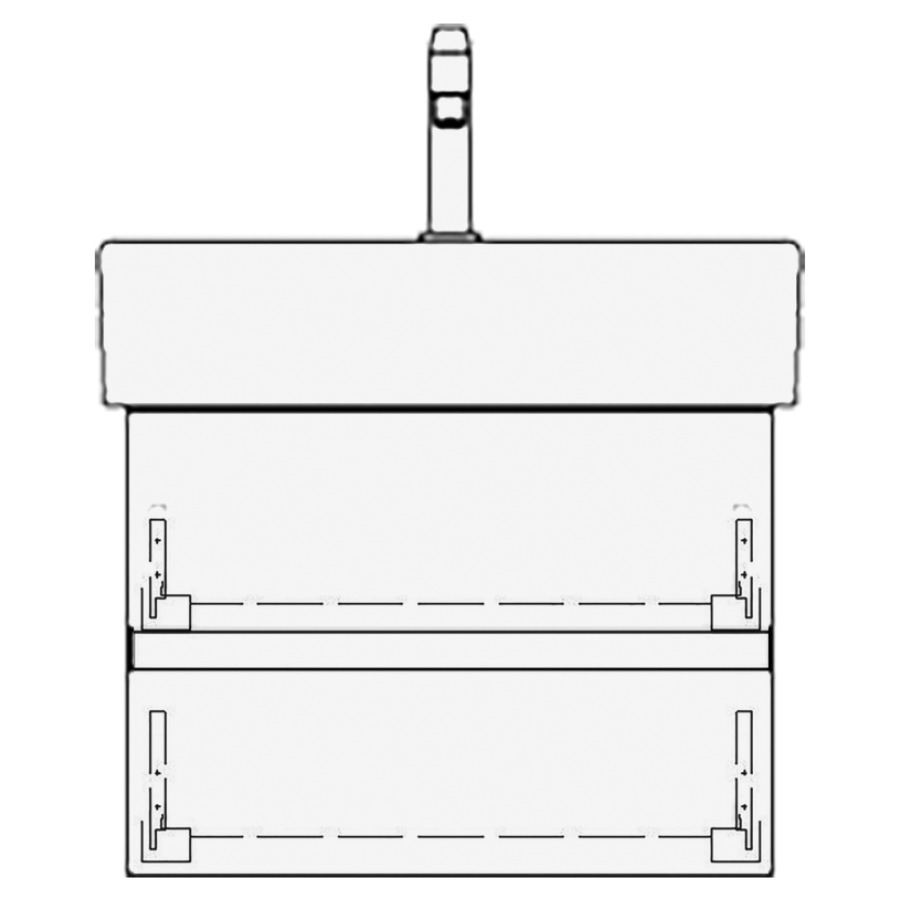 Elém. infér. LIVING CITY GATTO
56,0 x 40,0 x 44,0 cm
pour lavabo Living City 60 cm
élément à 2 tiroirs
