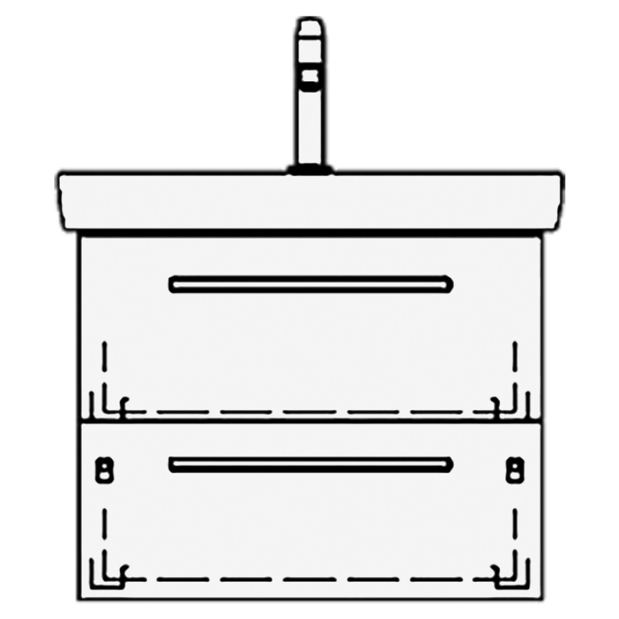 Élément inférieur
SUBWAY 2 ASINO
55,0 x 48,0 x 44,0 cm
pour lavabo Subway 2.0 60 cm
élément à 2 tiroirs