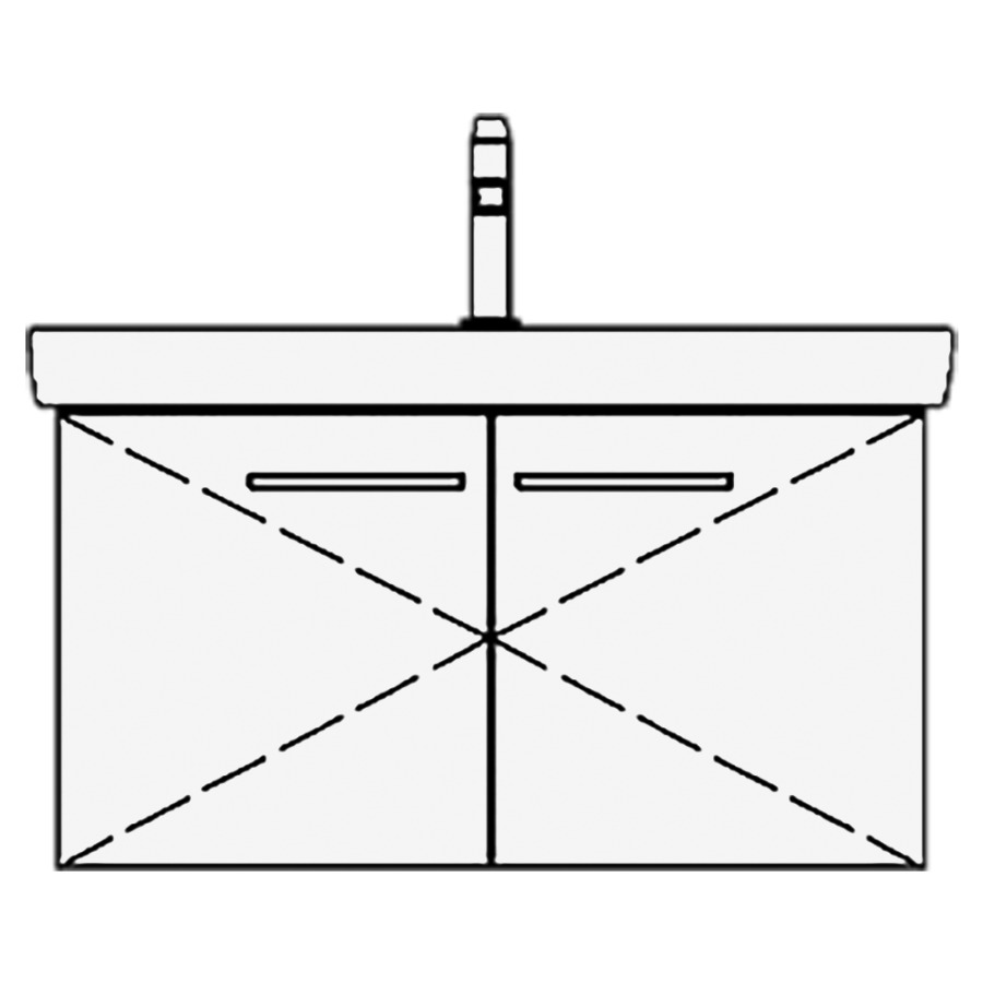 Élément inférieur
SUBWAY 2 ASINO
75,0 x 44,0 x 44,0 cm
pour lavabo Subway 2.0 80 cm
armoire de tablette, 2 portes
sans tablette