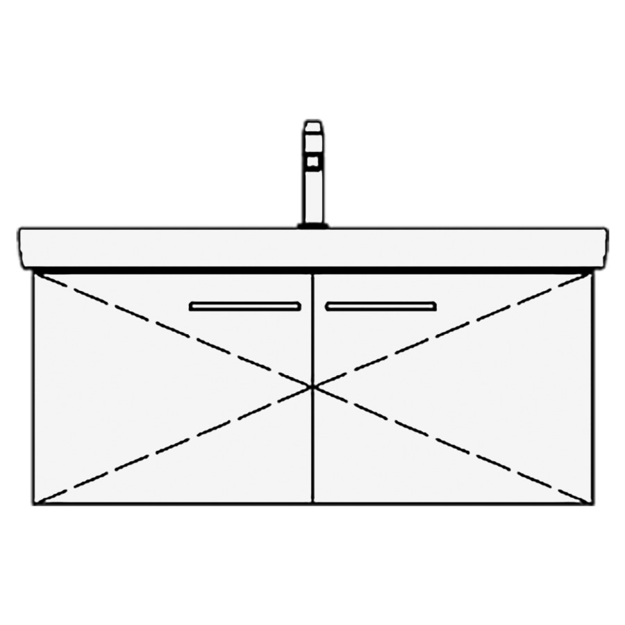 Élément inférieur
SUBWAY 2 ASINO
95,0 x 44,0 x 44,0 cm
pour lavabo Subway 2.0 100 cm
armoire de tablette, 2 portes
sans tablette