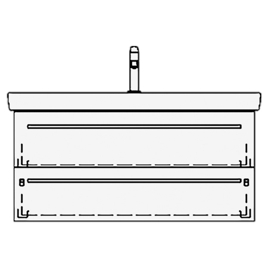 Élément inférieur
SUBWAY 2 ASINO
95,0 x 48,0 x 44,0 cm
pour lavabo Subway 2.0 100 cm
élément à 2 tiroirs