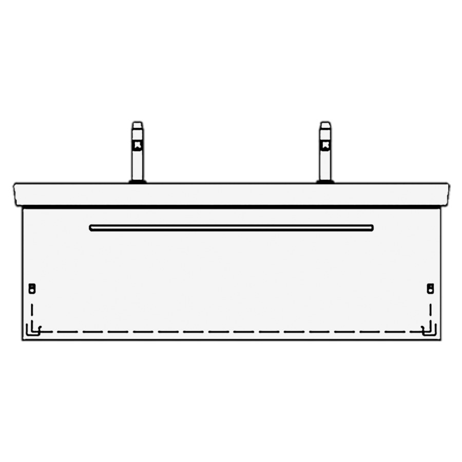 Élément inférieur
SUBWAY 2 ASINO
125,0 x 46,0 x 44,0 cm
pour lavabo Subway 2.0 130 cm
avec 2 robinets, élément
à 1 tiroir