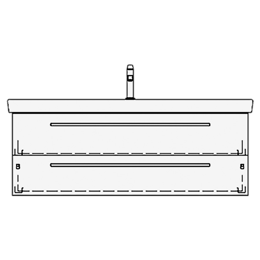 Élément inférieur
SUBWAY 2 ASINO
125,0 x 48,0 x 44,0 cm
pour lavabo Subway 2.0 130 cm
avec 1 robinet, élément
à 2 tiroirs