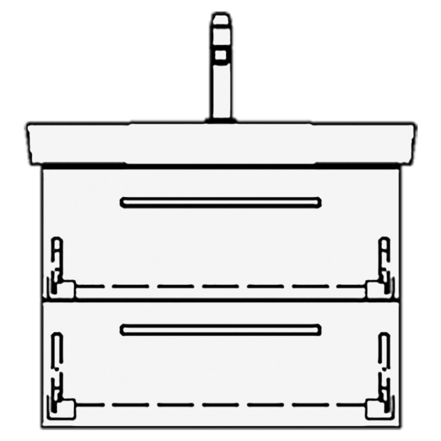Élément inférieur
SUBWAY 2 RANA
60,0 x 44,0 x 43,5 cm
pour lavabo Subway 2.0 65 cm
élément à 2 tiroirs