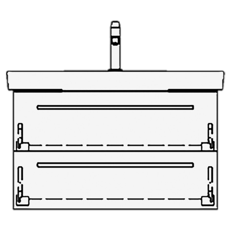 Élément inférieur
SUBWAY 2 RANA
75,0 x 44,0 x 43,5 cm
pour lavabo Subway 2.0 80 cm
élément à 2 tiroirs