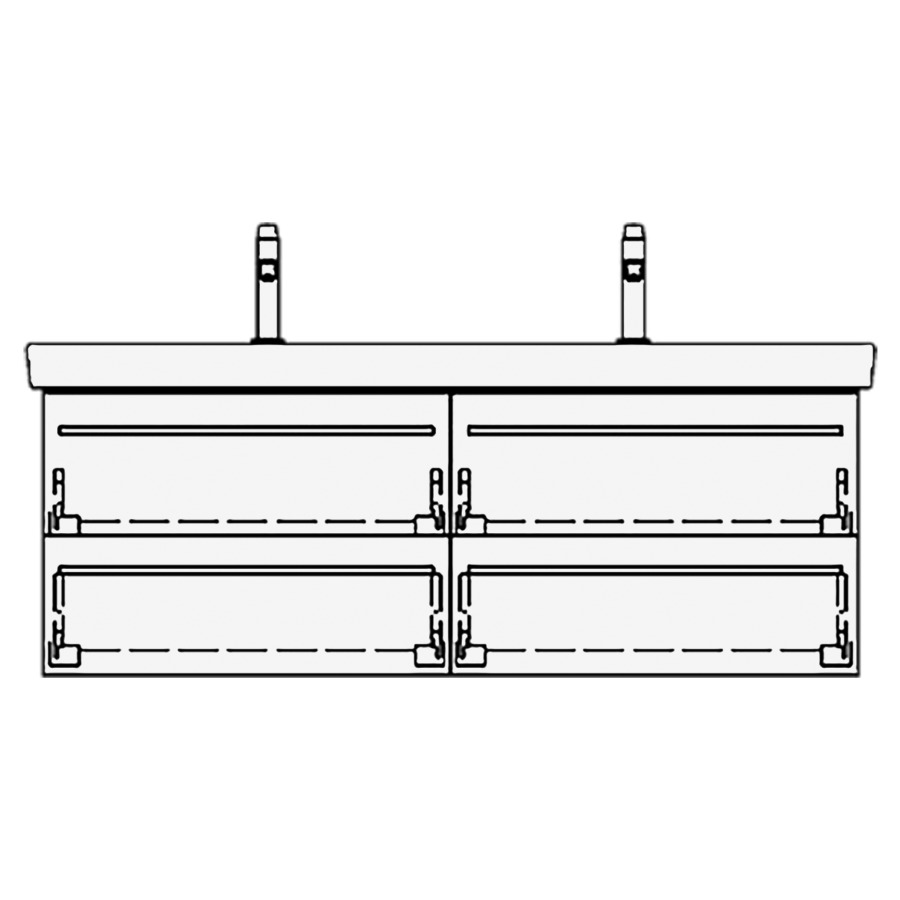 Élément inférieur
SUBWAY 2 RANA
125,0 x 44,0 x 43,5 cm
pour lavabo double Subway 2.0
130 cm, 2 éléments à chacune
2 tiroirs