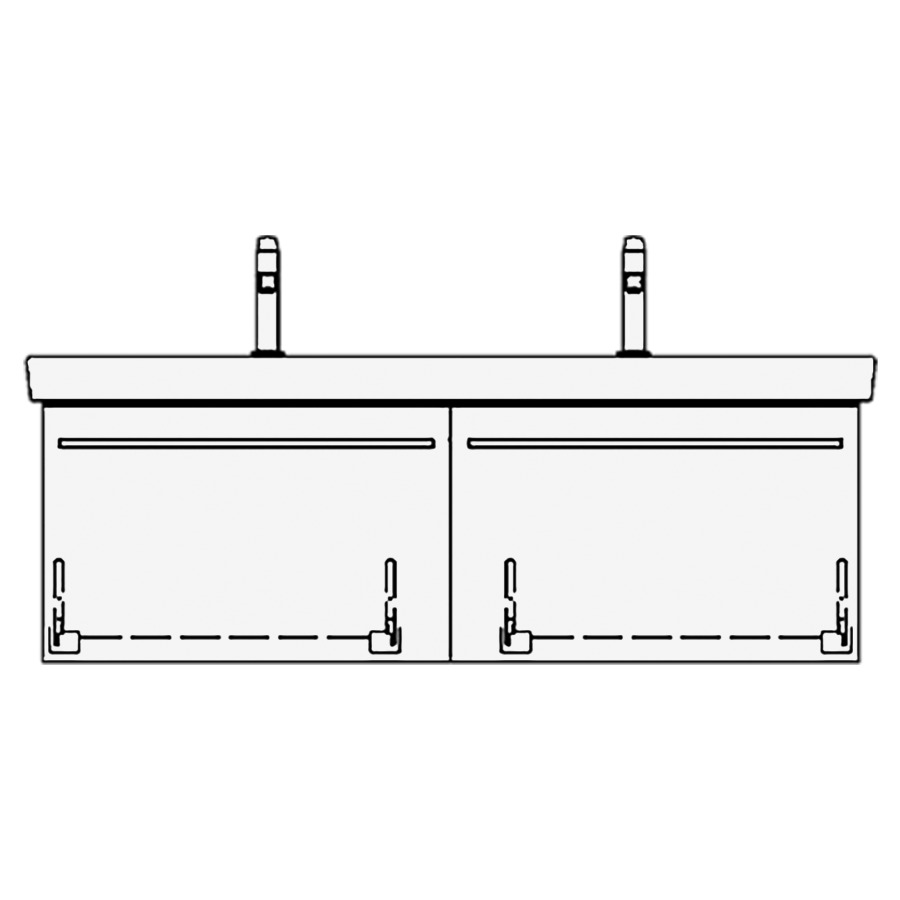 Élément inférieur
SUBWAY 2 RANA
125,0 x 40,0 x 43,5 cm
pour lavabo Subway 2.0 130 cm
avec 2 robinets, 2 éléments
à chacune 1 tiroir