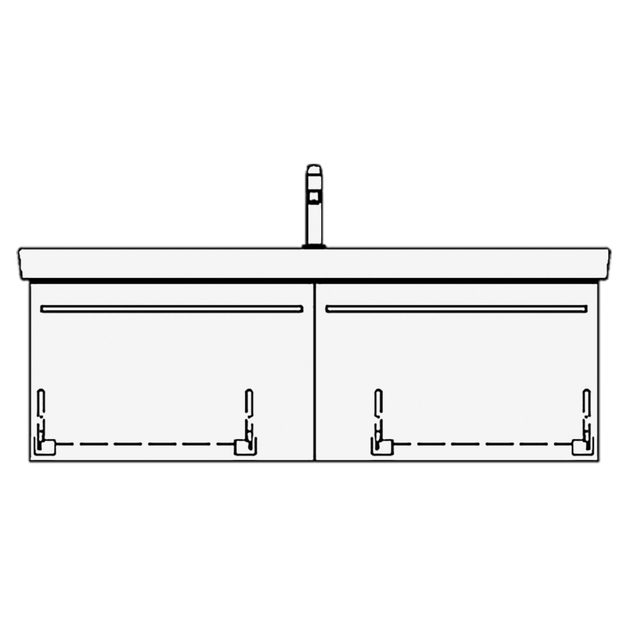 Élément inférieur
SUBWAY 2 RANA
125,0 x 40,0 x 43,5 cm
pour lavabo Subway 2.0 130 cm
avec 1 robinet, 2 éléments
à chacune 1 tiroir