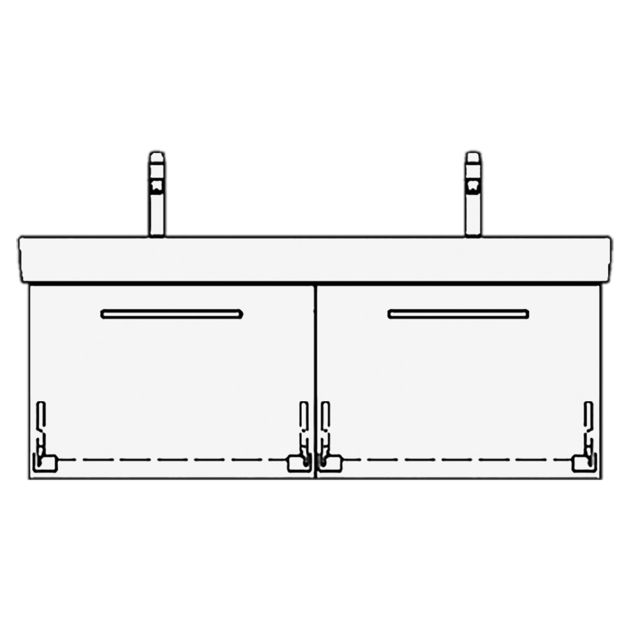 Élément inférieur PRO S RANA
116,0 x 40,0 x 43,0 cm
pour lavabo double Pro S
120 cm, 2 éléments à chacune
1 tiroir