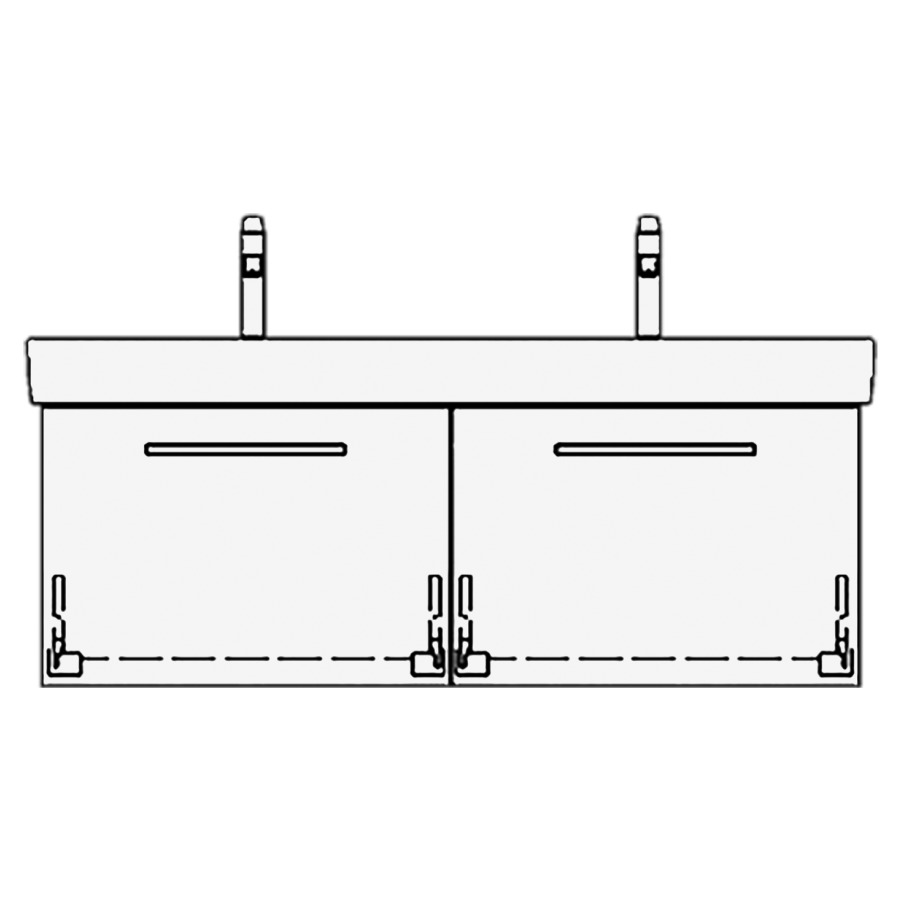Élément inférieur PRO S RANA
116,0 x 40,0 x 43,0 cm
pour lavabo Pro S 120 cm
avec 2 robinets, 2 éléments à
chacune 1 tiroir