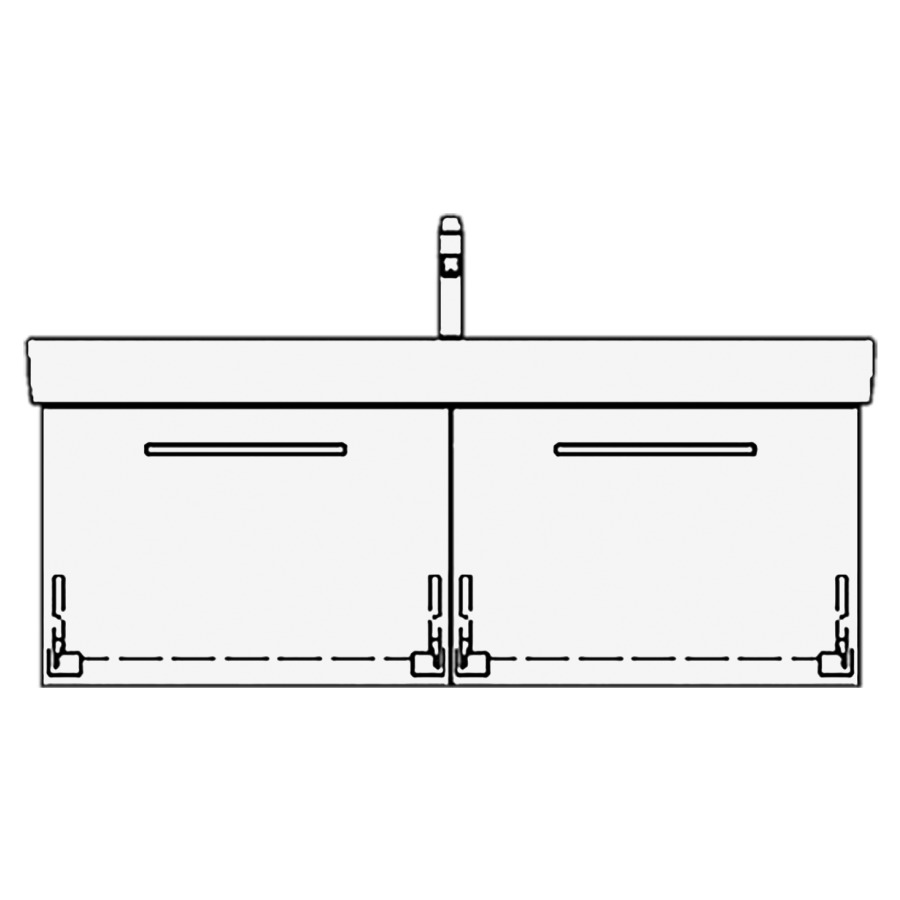 Élément inférieur PRO S RANA
116,0 x 40,0 x 43,0 cm
pour lavabo Pro S 120 cm
avec 1 robinet, 2 éléments à
chacune 1 tiroir
