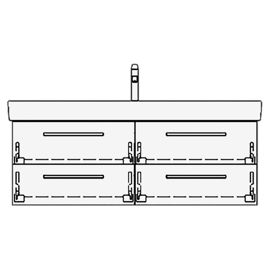 Élément inférieur PRO S RANA
116,0 x 40,0 x 43,0 cm
pour lavabo Pro S 120 cm
avec 1 robinet, 2 éléments à
chacune 2 tiroirs