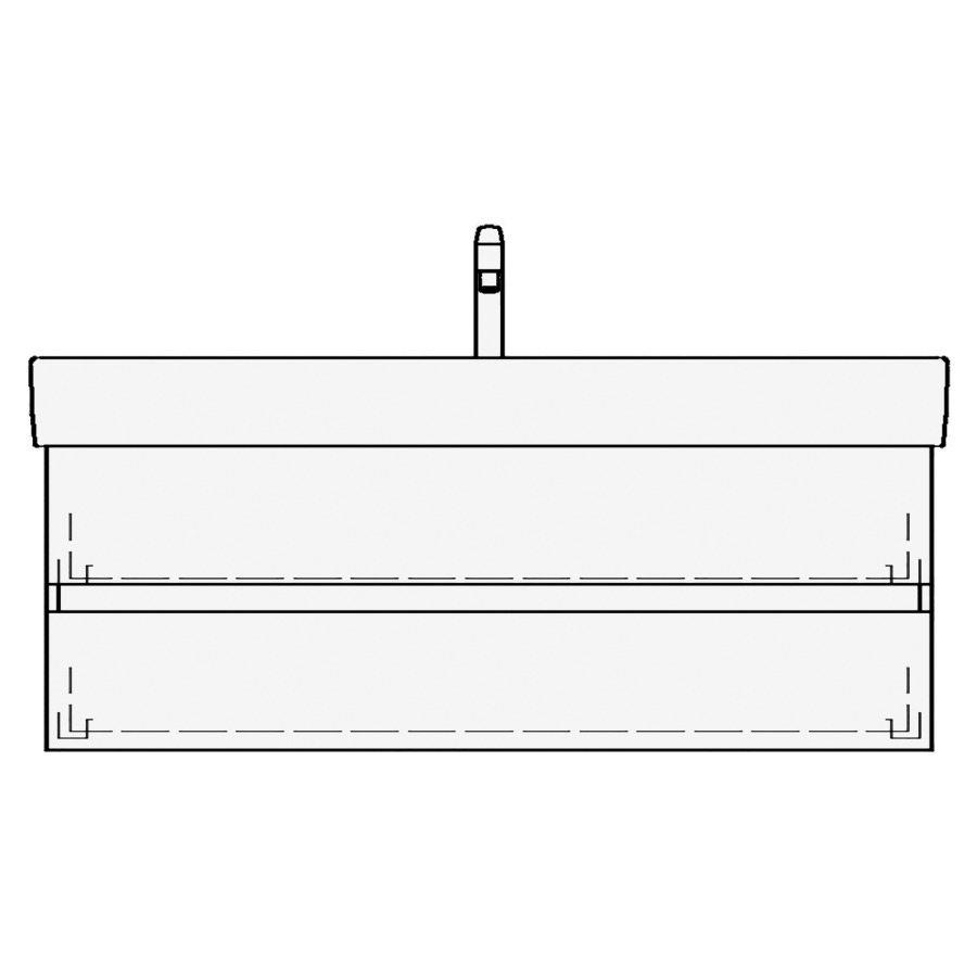 Élément inférieur VAL TORO
115,0 x 44,0 x 40,0 cm
pour lavabo Val 120 cm
avec 1 robinet
élément à 2 tiroirs