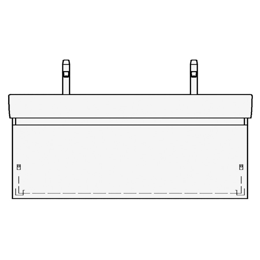 Élément inférieur VAL TORO
115,0 x 44,0 x 40,0 cm
pour lavabo Val 120 cm
avec 2 robinets
élément à 1 tiroir