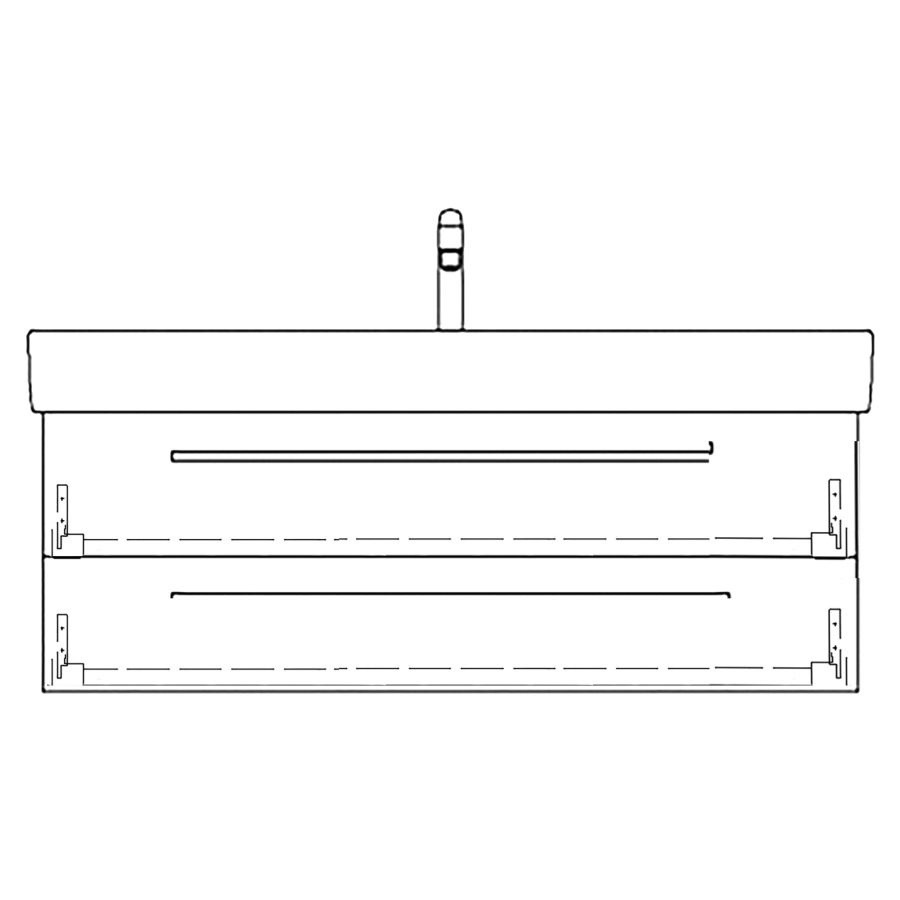 Élément inférieur VAL ASINO
115,0 x 44,0 x 40,0 cm
pour lavabo Val 120 cm
avec 1 robinet
élément à 2 tiroirs